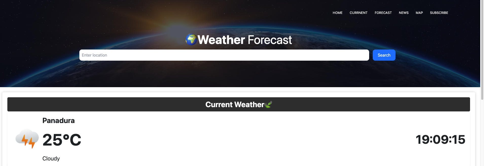 Weather App screenshot